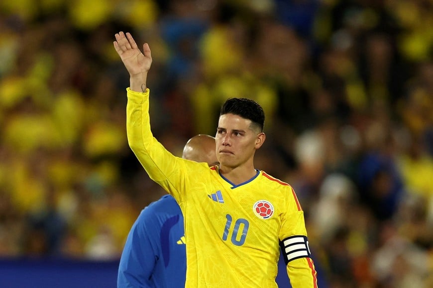 Soccer Football - International Friendly - Colombia v Costa Rica - Estadio Nemesio Camacho El Campin, Bogota, Colombia - June 1, 2026
Colombia's James Rodriguez celebrates after the match REUTERS/Luisa Gonzalez