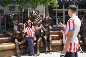 Hinchas paraguayos en Miami. Foto: Fernando Nicola