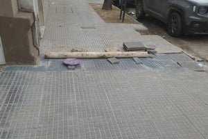 Imagen del tramo de la cañería pluvial que hubo que recomponer.