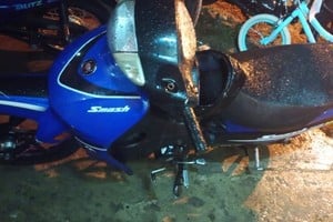La moto tenía pedido de secuestro por robo. Foto: Gentileza