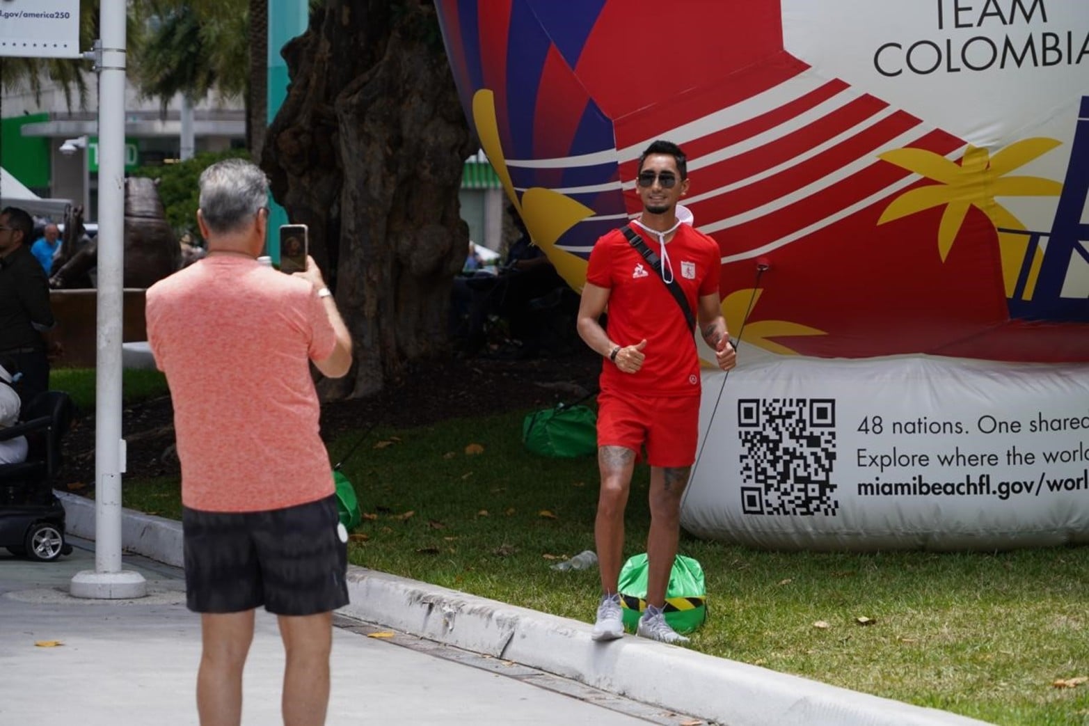 Va tomando clima de Mundial en las calles norteamericanas. 