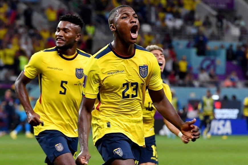 FILE PHOTO: Soccer Football - FIFA World Cup Qatar 2022 - Group A - Ecuador v Senegal - Khalifa International Stadium, Doha, Qatar - November 29, 2022
Ecuador's Moises Caicedo celebrates scoring their first goal REUTERS/Jennifer Lorenzini/File Photo