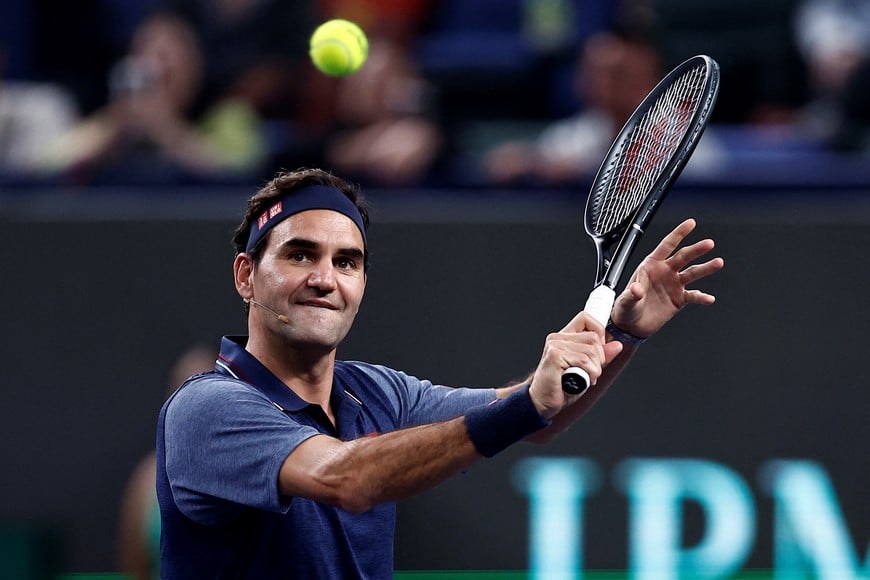 Tennis - Shanghai Masters - Qizhong Forest Sports City Arena, Shanghai, China - October 11, 2024
Former tennis player Roger Federer during exhibition match REUTERS/Tingshu Wang