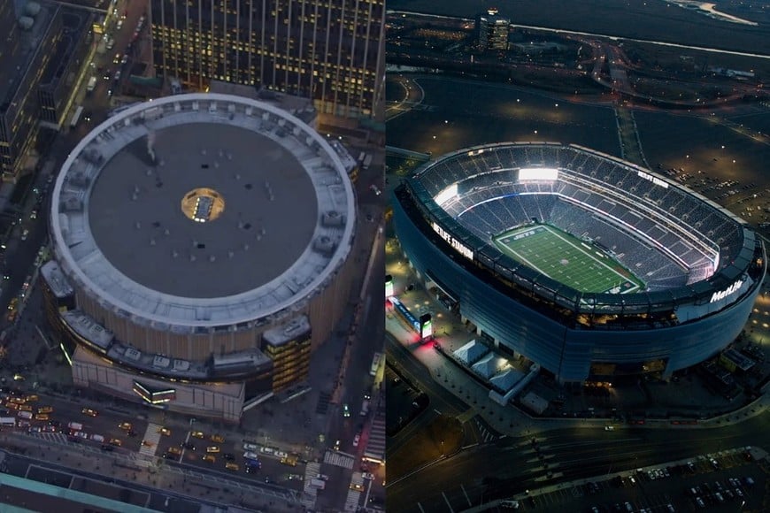 El Madison Square Garden y el MetLife Stadium están a media hora de distancia.