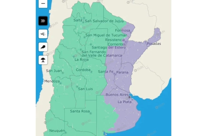 Las zonas bajo alerta violeta este martes.