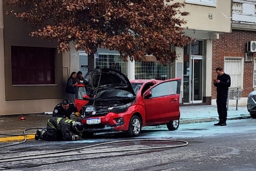 Las llamas provocaron daños totales en el compartimiento del motor. Foto: Gentileza Mario Galoppo