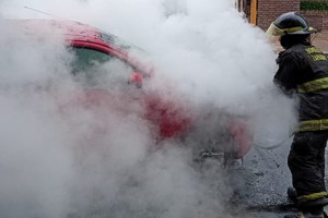 El incendio se registró sobre calle Tucumán al 3100 de la ciudad de Santa Fe.