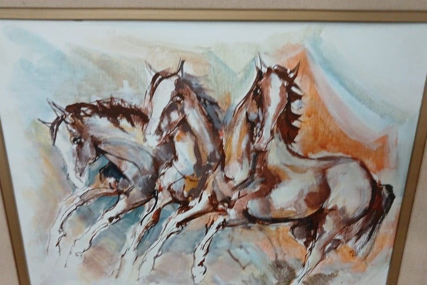 Uno de los cuadros a subastar pertenece al artista plástico Vaccarezza. Foto: Gentileza