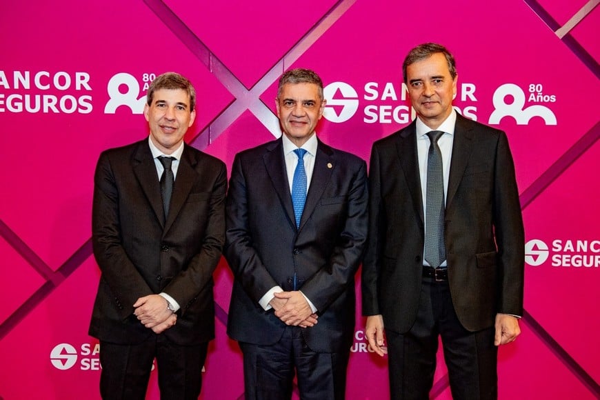 Alejandro Simón, Jorge Macri, jefe de gobierno de la Ciudad de Buenos Aires, y Carlos Casto.