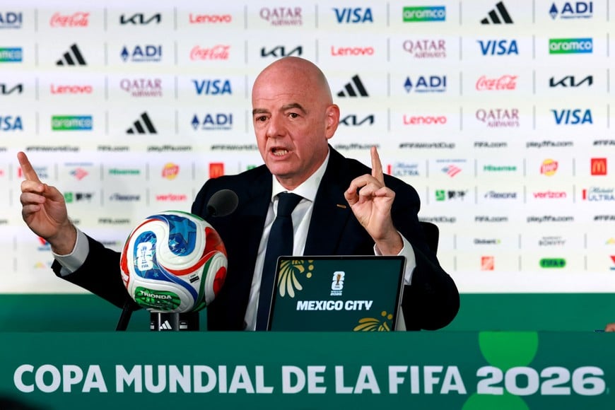 FIFA World Cup 2026 - FIFA President Gianni Infantino Press Conference - Estadio Azteca, Mexico City, Mexico - June 10, 2026
FIFA President Gianni Infantino during the press conference REUTERS/Henry Romero