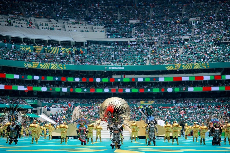Soccer Football - FIFA World Cup 2026 - Group A - Mexico v South Africa - Estadio Azteca, Mexico City, Mexico - June 11, 2026
Performers during the opening ceremony before the match REUTERS/Eloisa Sanchez
