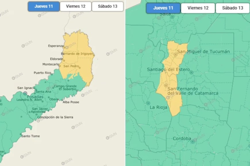 Alerta amarilla por tormenta.