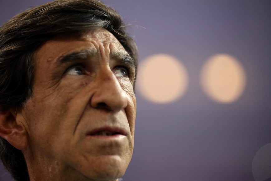 Soccer Football - Argentine Primera Division - Torneo Clausura - Racing Club v Estudiantes de La Plata - Estadio Unico Madre de Ciudades, Santiago del Estero, Argentina - December 13, 2025
Racing Club coach Gustavo Costas before the match REUTERS/Agustin Marcarian