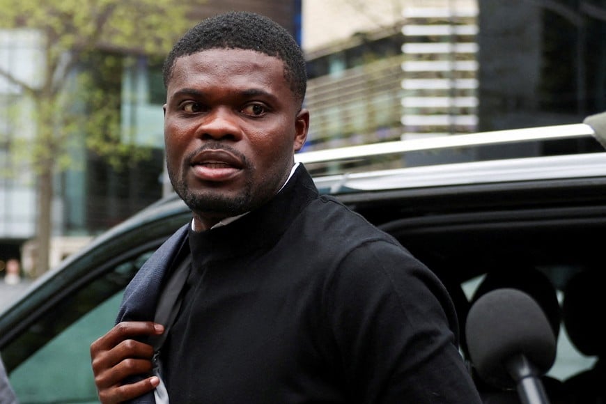 Ghana national team and Villarreal midfielder Thomas Partey, who is facing two additional counts of rape and has pleaded not guilty to five counts of rape and one count of sexual assault, walks outside Southwark Crown Court in London, Britain, April 13, 2026. REUTERS/Hannah McKay TPX IMAGES OF THE DAY