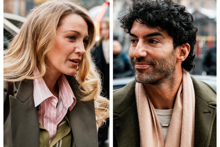 A combination picture shows actors Blake Lively and Justin Baldoni arriving for a "settlement conference" at the United States District Court in New York City, U.S., February 11, 2026. REUTERS/Eduardo Munoz