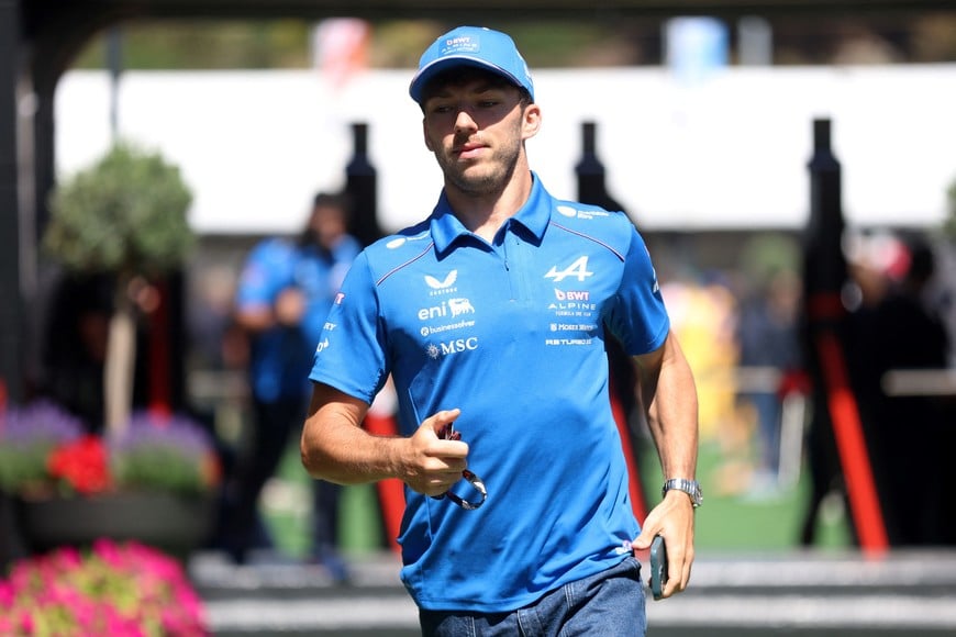 Formula One F1 - Barcelona-Catalunya Grand Prix - Circuit de Barcelona-Catalunya, Barcelona, Spain - June 12, 2026
Alpine's Pierre Gasly arrives ahead of practice REUTERS/Bruna Casas