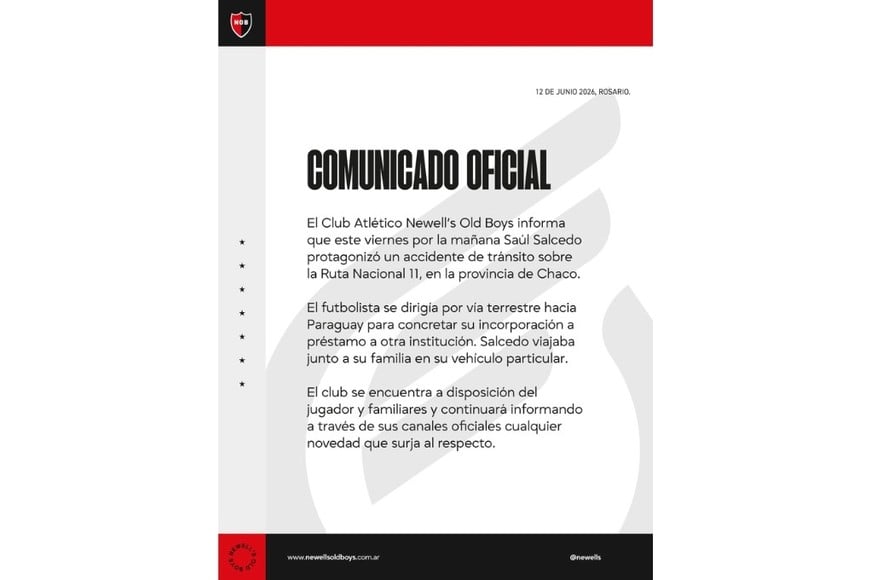 El comunicado del club.