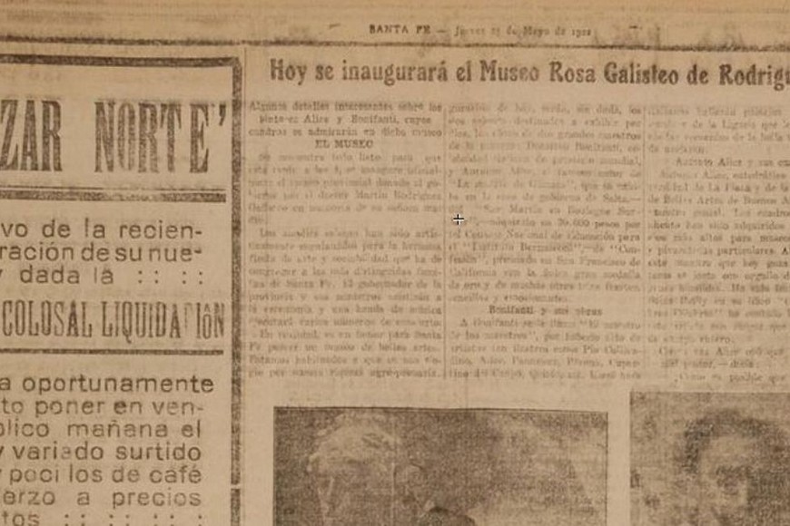 El registro del diario Santa Fe de la inauguración del Rosa, en 1922. Foto: Hemeroteca Digital Castañeda