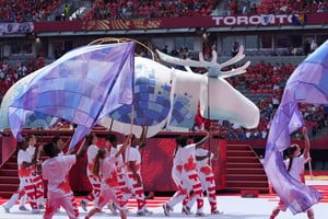 Soccer Football - FIFA World Cup 2026 - Group B - Canada v Bosnia and Herzegovina - Toronto Stadium, Toronto, Canada - June 12, 2026
Performers during the show before the match IMAGN IMAGES via Reuters/John E Sokolowski