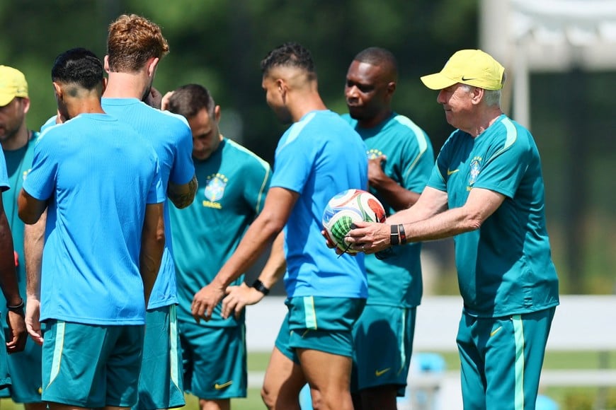 Soccer Football - FIFA World Cup 2026 - Brazil Training - Columbia Park Training Facility, Morristown, New Jersey, U.S. - June 12, 2026
Brazil coach Carlo Ancelotti during training IMAGN IMAGES via Reuters/Caean Couto