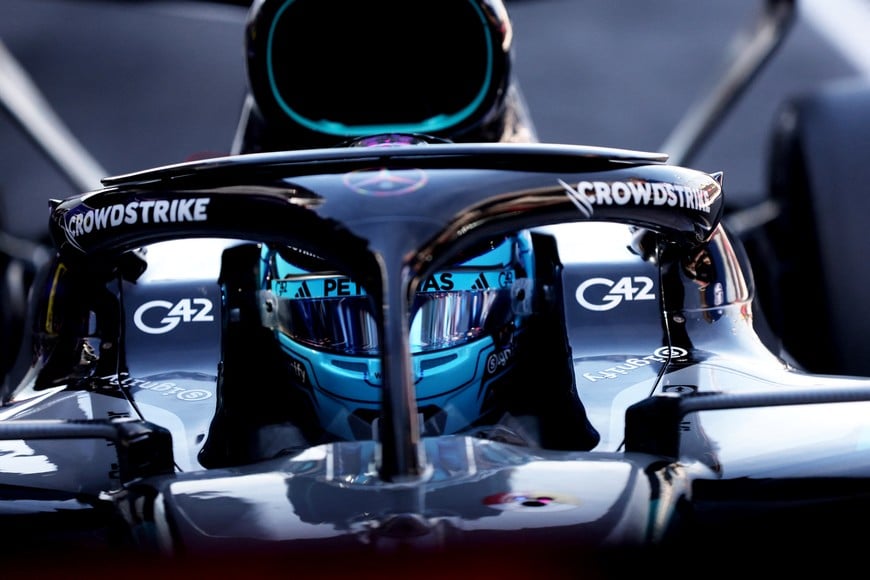 Formula One F1 - Barcelona-Catalunya Grand Prix - Circuit de Barcelona-Catalunya, Barcelona, Spain - June 13, 2026
Mercedes' George Russell after qualifying in pole position REUTERS/Bruna Casas