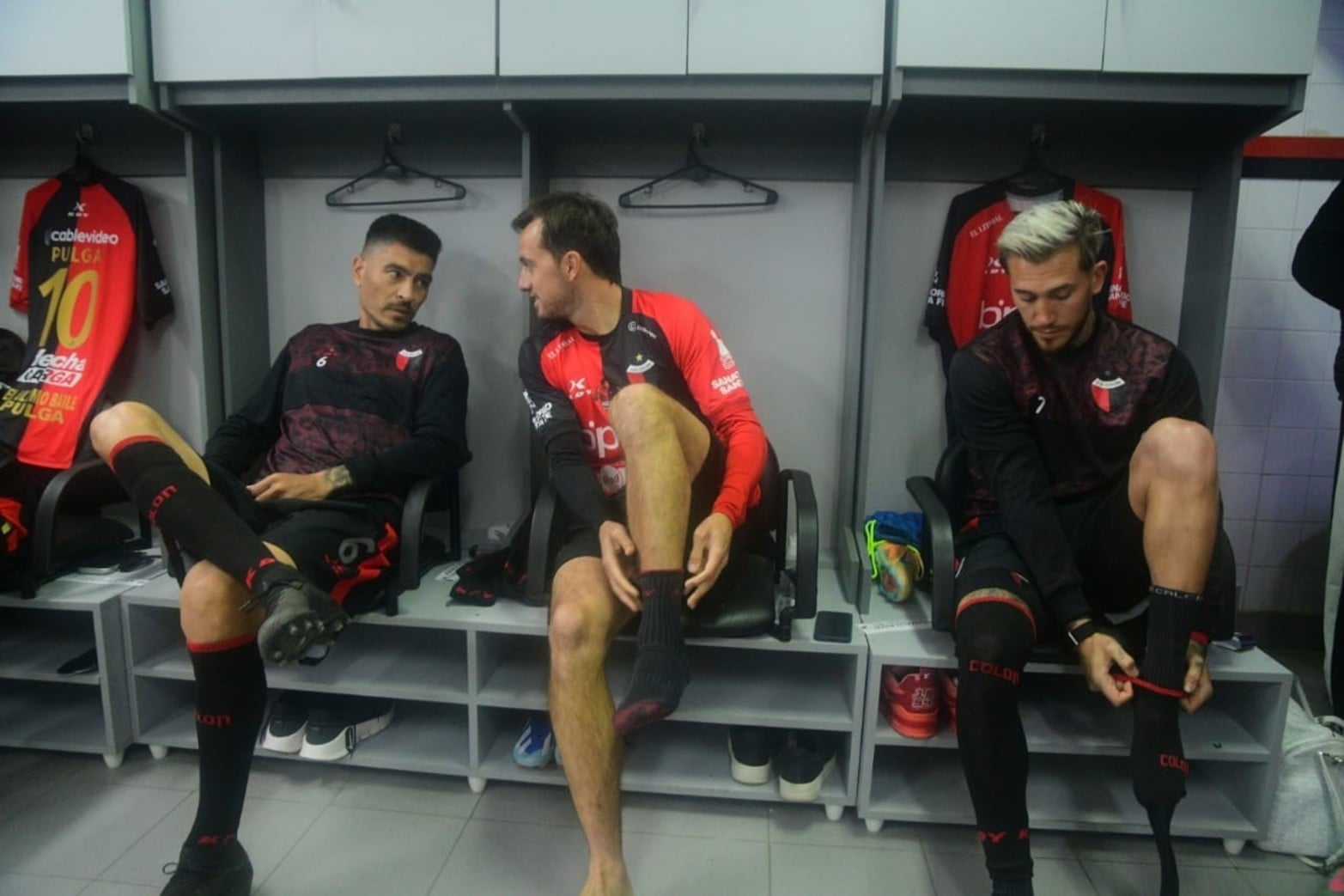 Bernardi y Piovi, junto a Goltz volvieron al vestuario sabalero. 