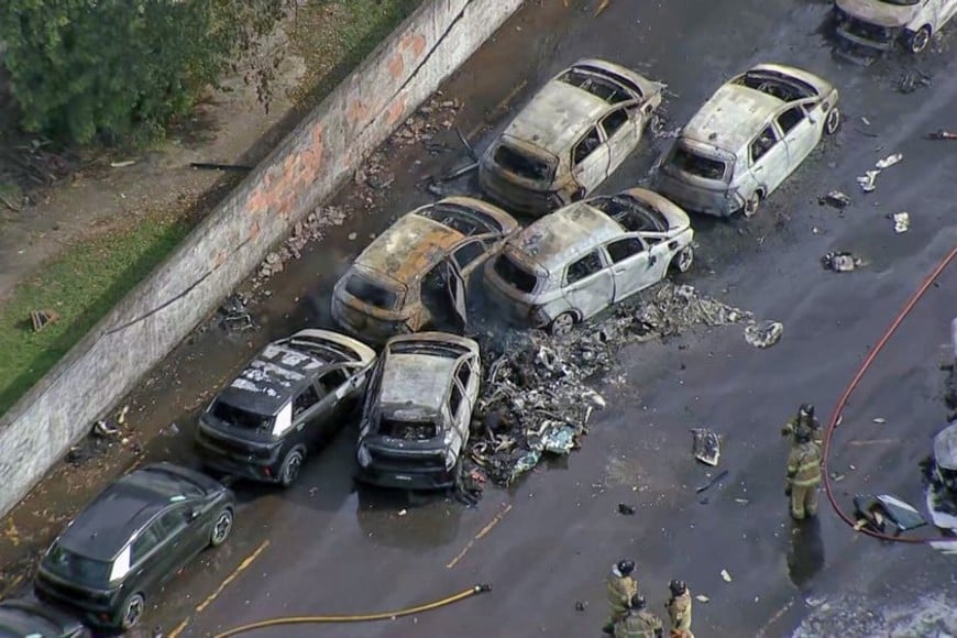 Así quedaron los autos.