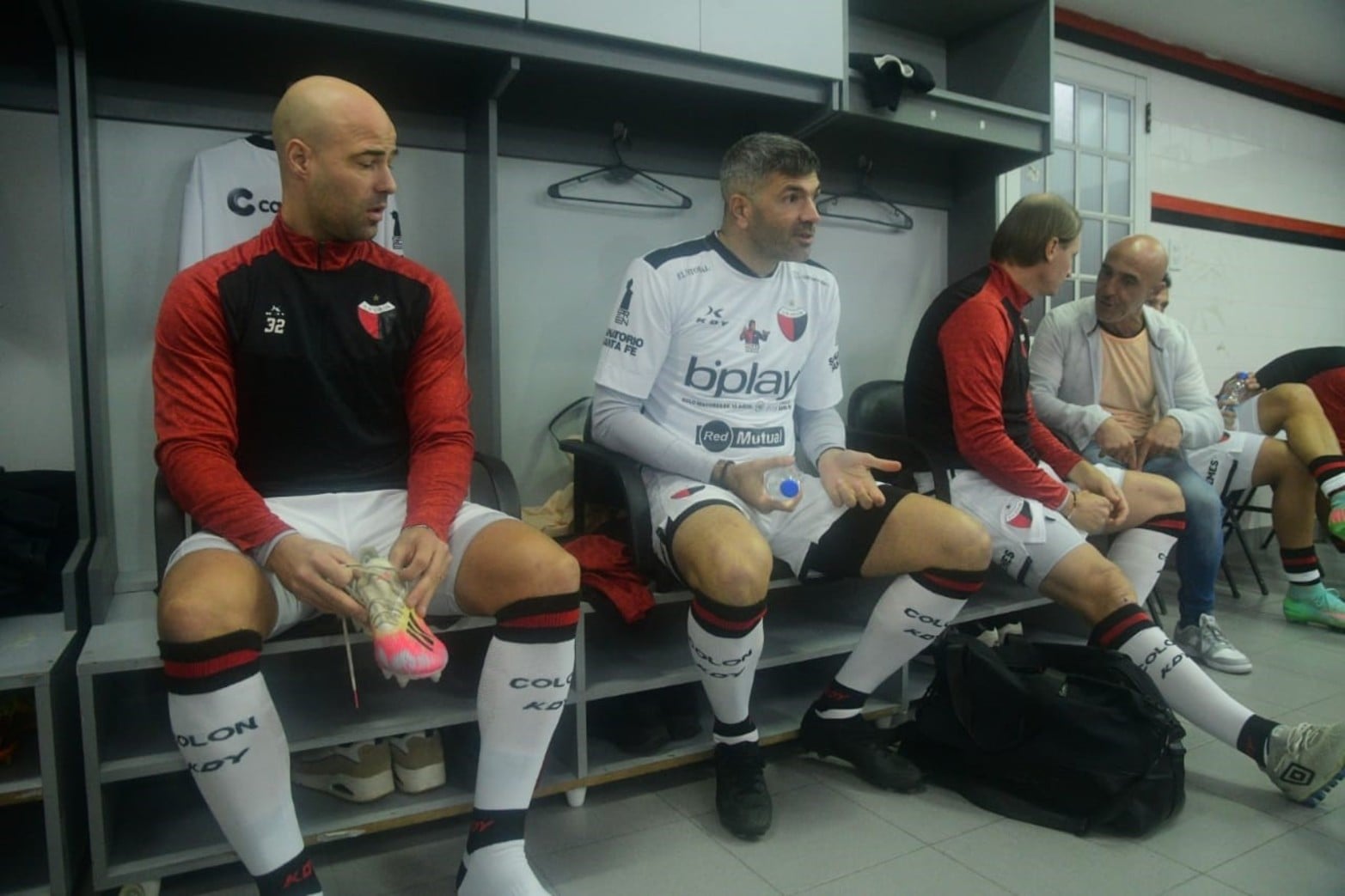 Fritzler y  Giglioti, dos ex sabaleros compañeros del Pulga. 