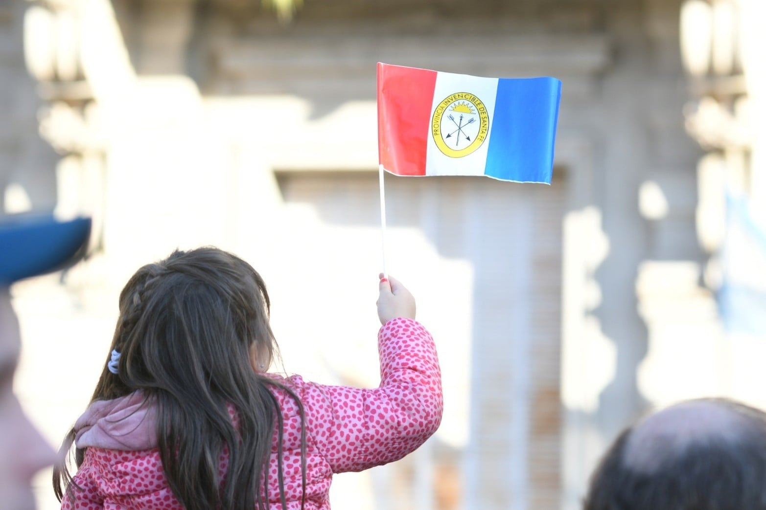 La bandera de Santa Fe, bien alto en los festejos. 