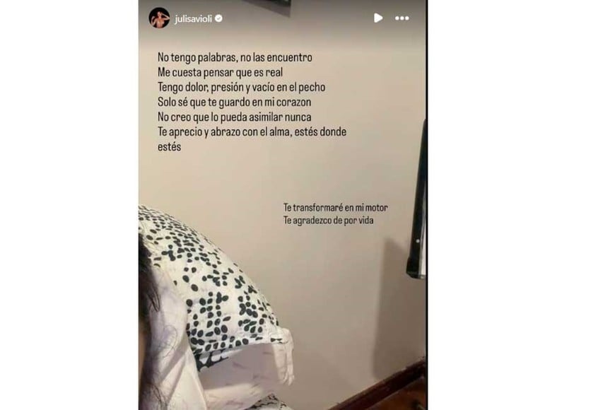 El desgarrador mensaje.