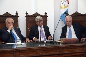 Gutiérrez, Baclini y Weder, tres los ministros que se sentarán con diputados este jueves. Foto: Guillermo Di Salvatore.