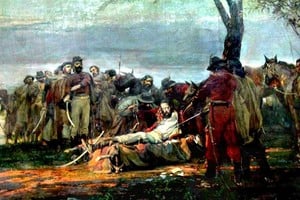 "La muerte de Güemes" de Alice. Foto: Palacio de la Legislatura de Salta