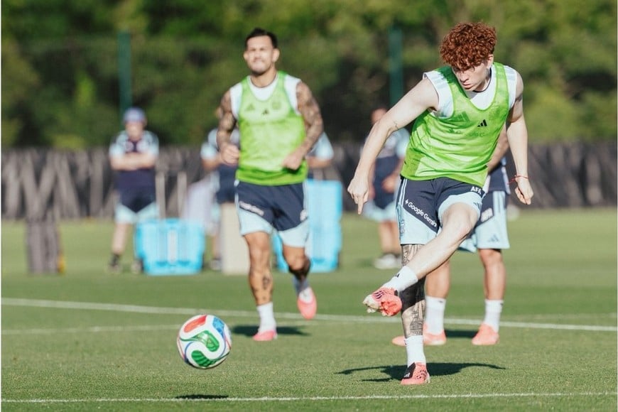 El último entrenamiento de la Selección. Crédito: Argentina