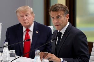 Donald Trump y Emmanuel Macron. Foto: Reuters.