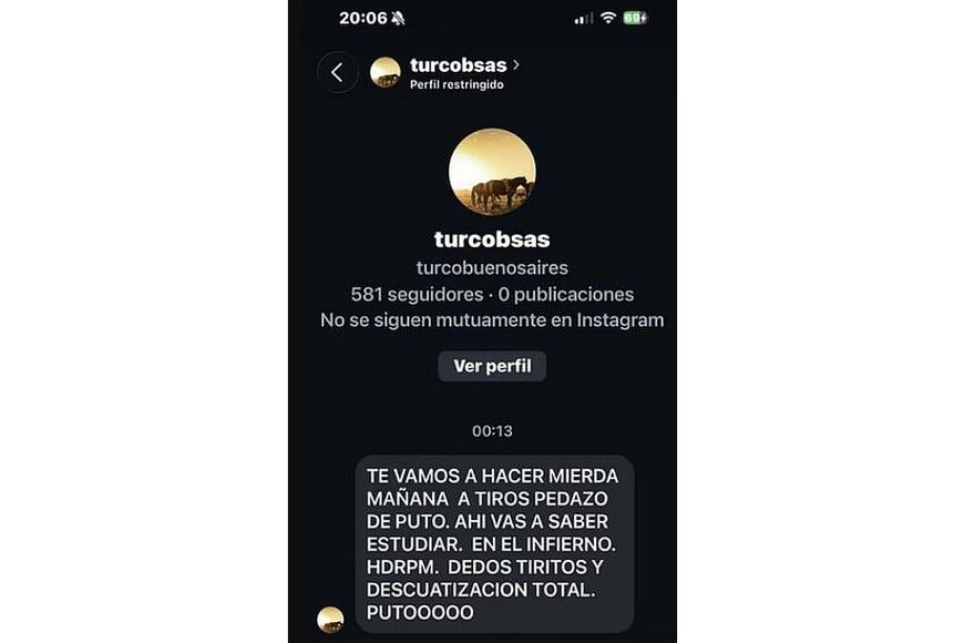 El mensaje que recibió Gastón Trezeguet.