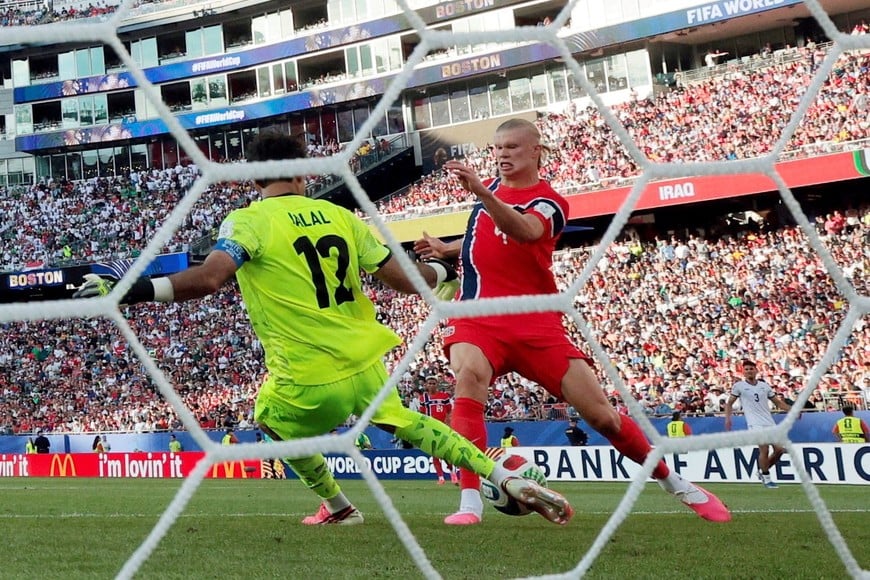 Soccer Football - FIFA World Cup 2026 - Group I - Iraq v Norway - Boston Stadium, Foxborough, Massachusetts, U.S. - June 16, 2026
Norway's Erling Haaland scores their second goal REUTERS/Peter Cziborra TPX IMAGES OF THE DAY