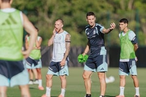 El último entrenamiento de la Selección. Crédito: Argentina