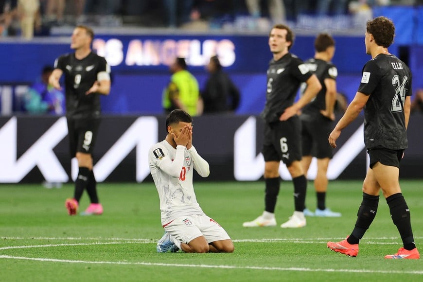 Soccer Football - FIFA World Cup 2026 - Group G - Iran v New Zealand - Los Angeles Stadium, Inglewood, California, U.S. - June 15, 2026
Iran's Mehdi Ghayedi reacts after the match REUTERS/Daniel Cole