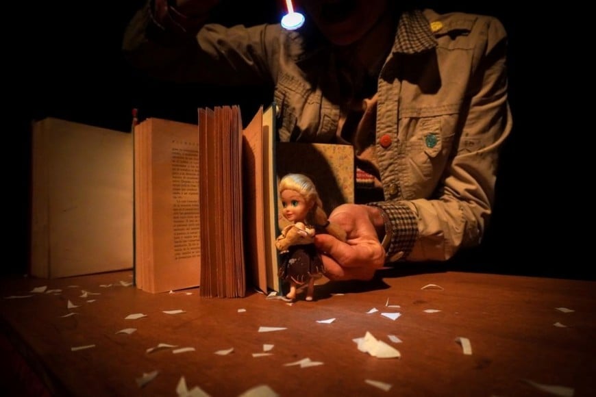 Obra teatral “Las soñadoras, otra historia de la ciencia...”, del grupo La Escalera de Puerto Madryn, interpretada por Maribel Bordenave y dirigida por Cristian Palacios.