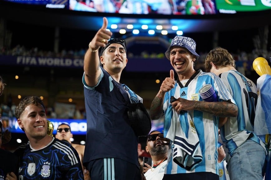 La alegría argentina en el estadio de Kansas