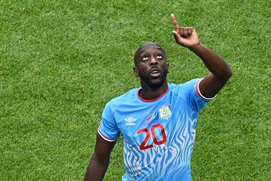 Soccer Football - FIFA World Cup 2026 - Group K - Portugal v DR Congo - Houston Stadium, Houston, Texas, U.S. - June 17, 2026
DR Congo's Yoane Wissa celebrates scoring their first goal REUTERS/Annegret Hilse