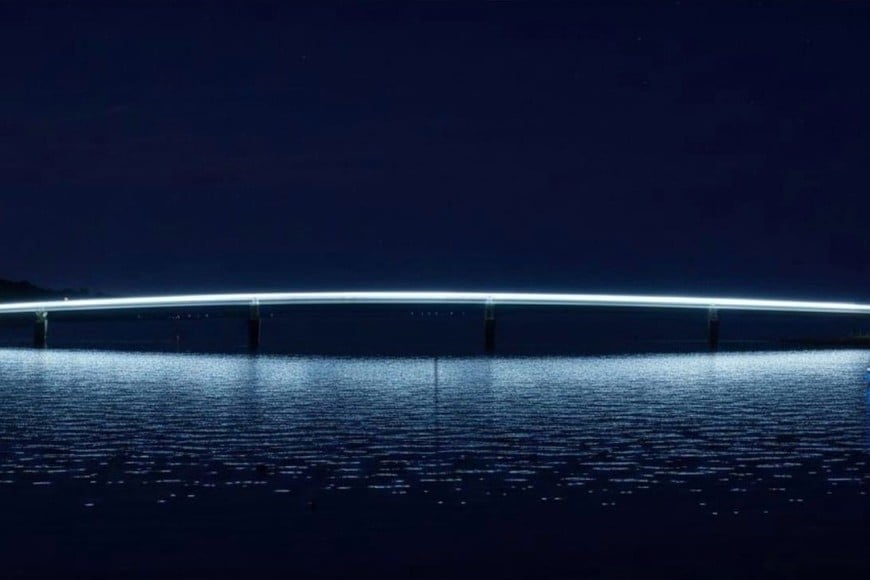 Vista del futuro puente sobre la Setúbal, según la maqueta digital difundida por el gobierno.
Archivo.