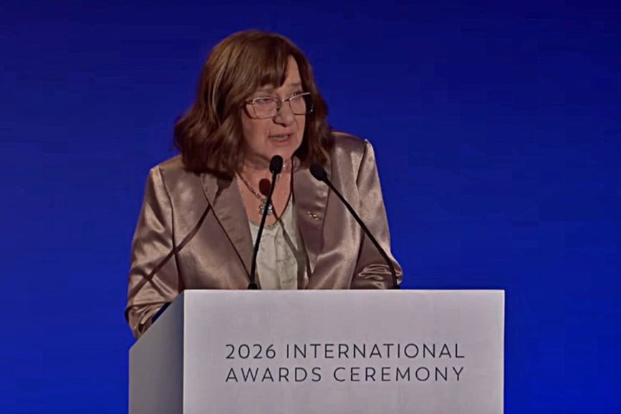 “Es un honor tremendo estar aquí esta noche junto a colegas tan distinguidos de todo el mundo", dijo la investigadora. Foto: Gentileza Conicet