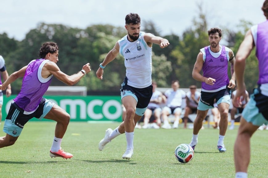 Los suplentes sumaron minutos de fútbol en Kansas. Foto: @Argentina.