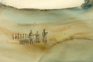 "Familia junto al río" de Ricardo Supisiche. Foto: The Art Gallery Museum