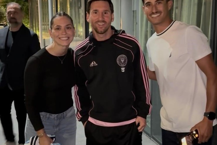 La foto que todos quieren tener y que Nicolás y Andrea se sacaron con Messi en Miami