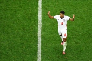 Soccer Football - FIFA World Cup 2026 - Group L - England v Croatia - Dallas Stadium, Arlington, Texas, U.S. - June 17, 2026
England's Jude Bellingham reacts as he is substituted off REUTERS/Issei Kato