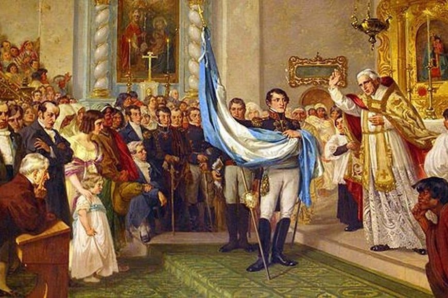 "Bendición de la Bandera en Jujuy de Luis de Servi. Foto: Archivo