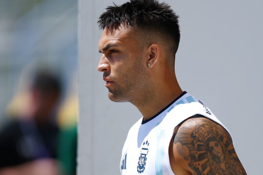 Soccer Football - FIFA World Cup 2026 - Argentina Training - Sporting KC Training Centre, Kansas City, Kansas, U.S. - June 19, 2026
Argentina's Lautaro Martinez during training REUTERS/Hannah Mckay