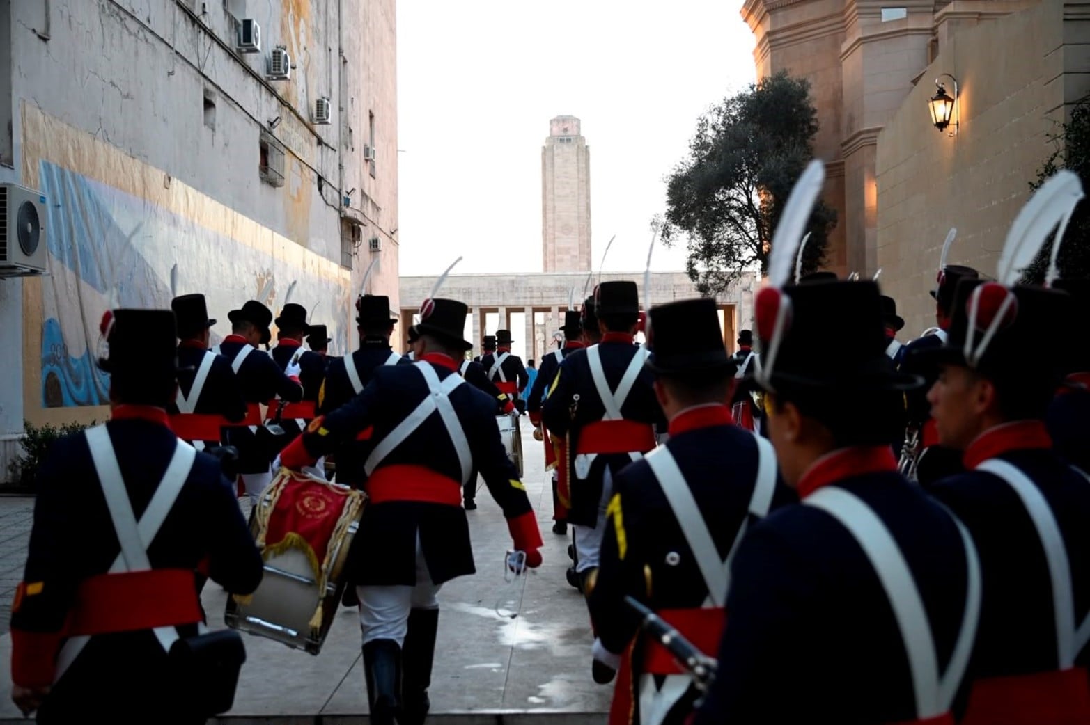 Acto del Dia de la Bandera en Rosario.